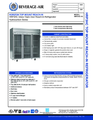 Spec Sheet