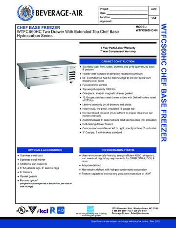 Spec Sheet