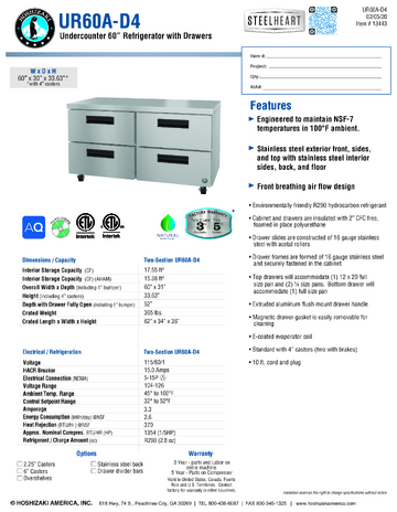 Spec Sheet