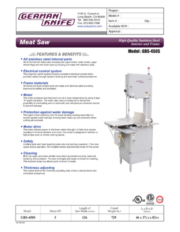 Spec Sheet