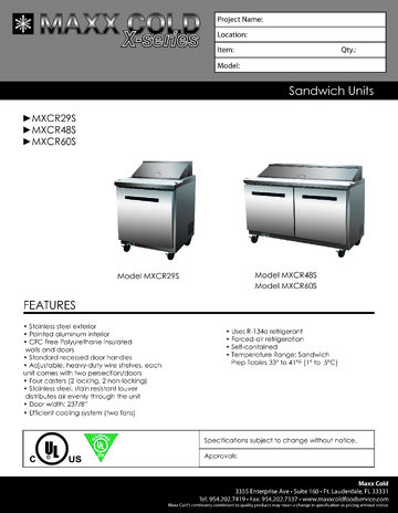 Spec Sheet