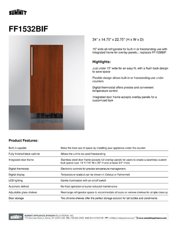 Spec Sheet