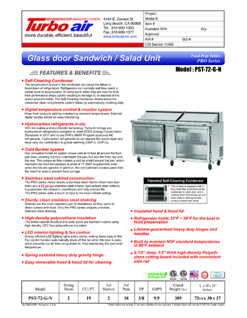 Spec Sheet