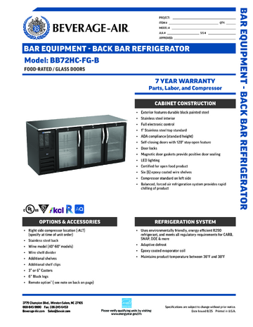 Spec Sheet