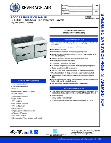 Spec Sheet