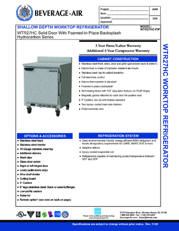 Spec Sheet