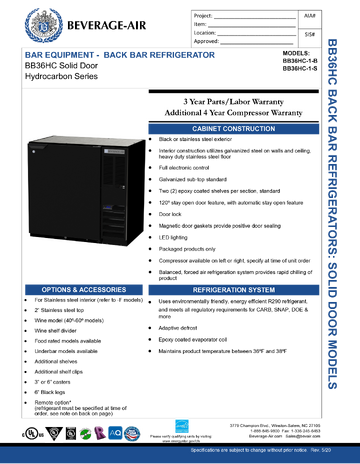 Spec Sheet