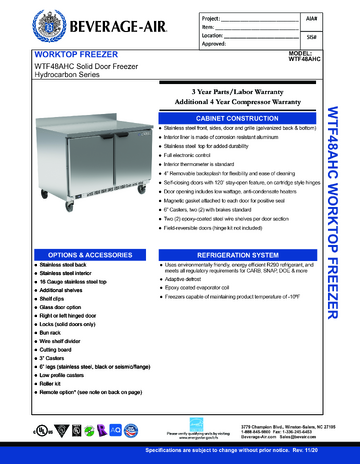Spec Sheet