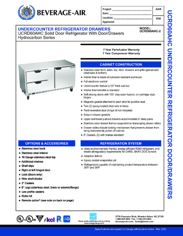 Spec Sheet