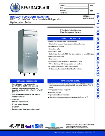 Spec Sheet