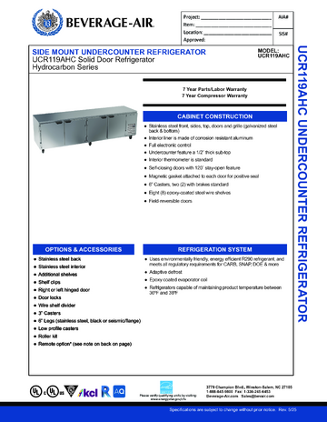 Spec Sheet
