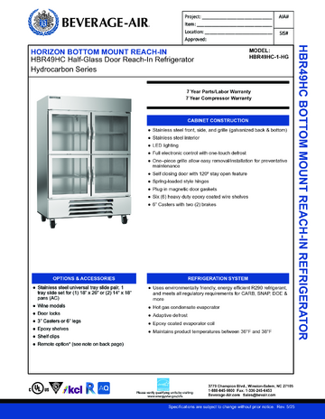 Spec Sheet