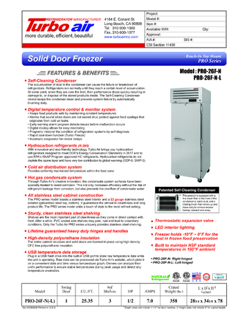 Spec Sheet