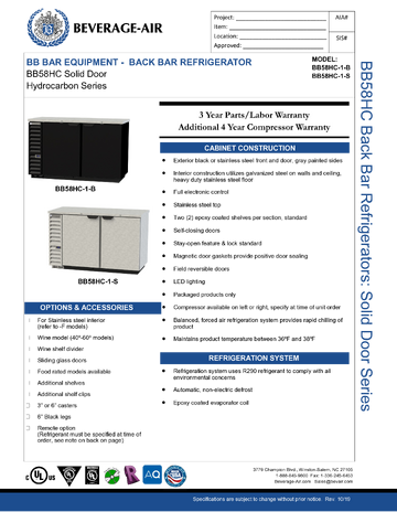 Spec Sheet