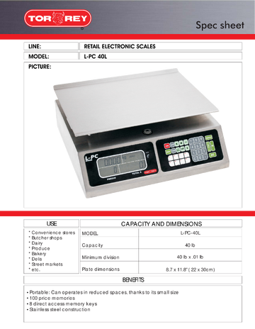 Spec Sheet