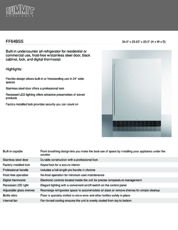 Spec Sheet