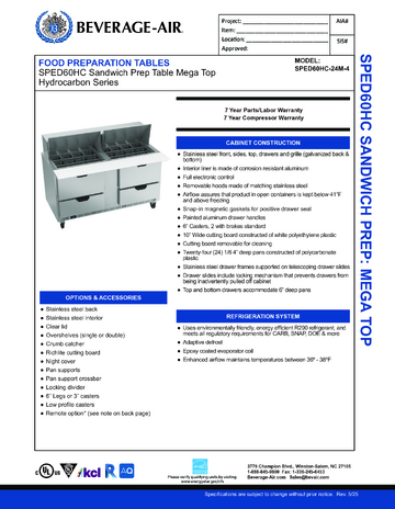 Spec Sheet