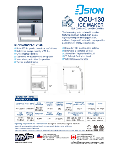 Spec Sheet