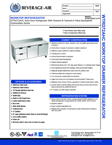 Spec Sheet