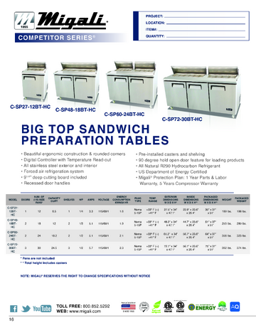 Spec Sheet