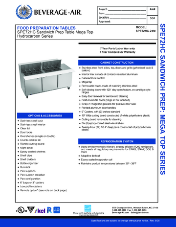 Spec Sheet