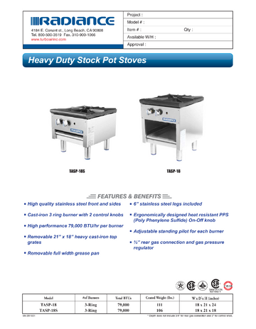 Spec Sheet