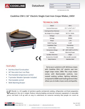 Spec Sheet