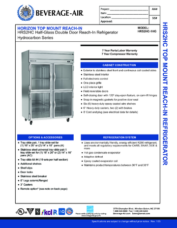 Spec Sheet