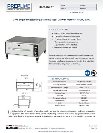 Spec Sheet