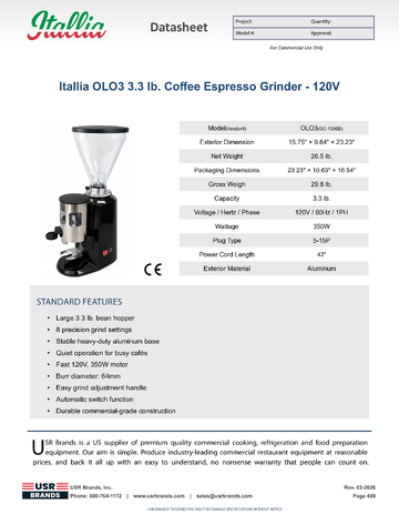 Spec Sheet