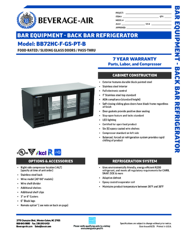 Spec Sheet