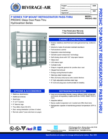 Spec Sheet