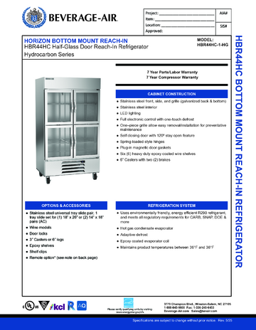 Spec Sheet