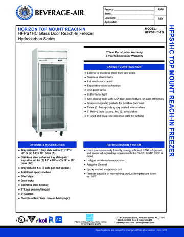 Spec Sheet