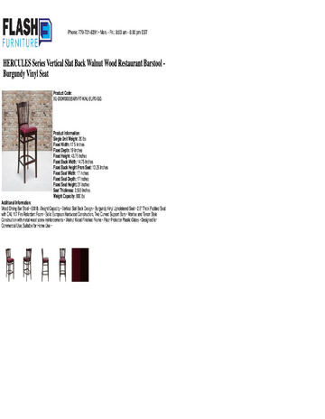 Spec Sheet