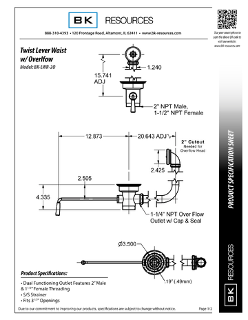 Spec Sheet