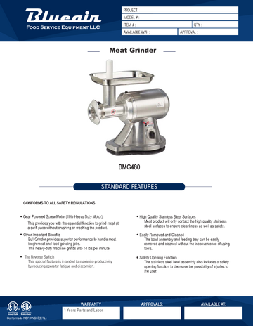 Spec Sheet