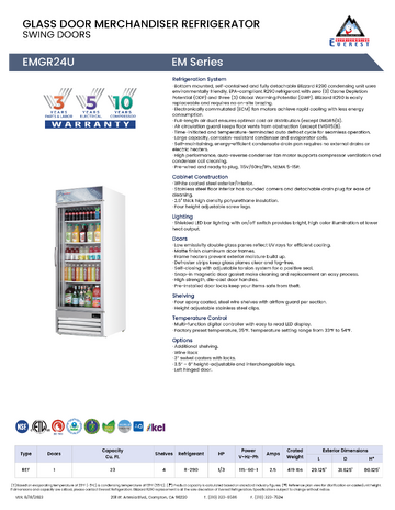 Spec Sheet