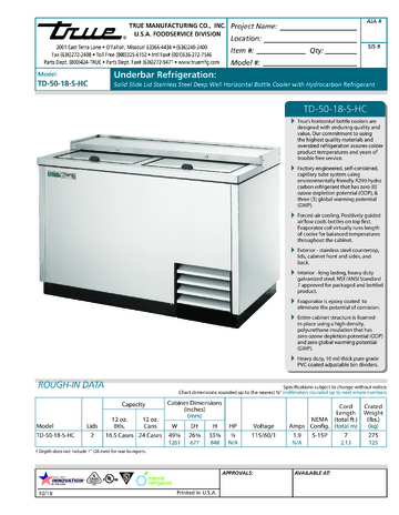 Spec Sheet