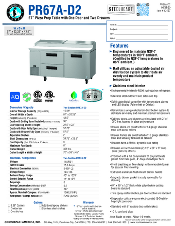 Spec Sheet