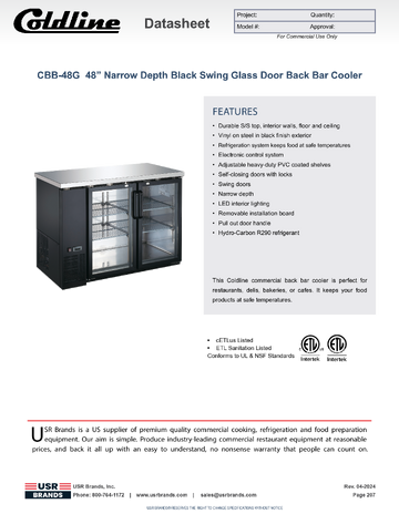 Spec Sheet