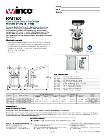 Spec Sheet