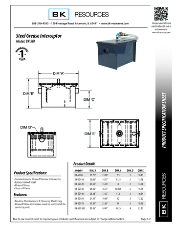 Spec Sheet