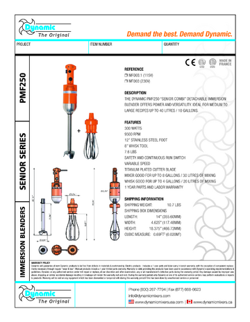 Spec Sheet