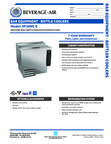 Spec Sheet