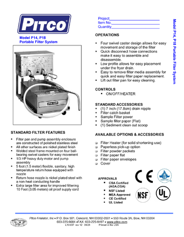 Spec Sheet
