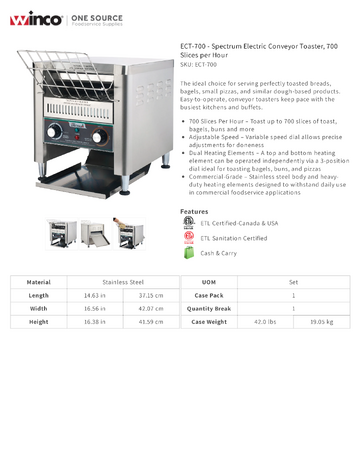 Spec Sheet