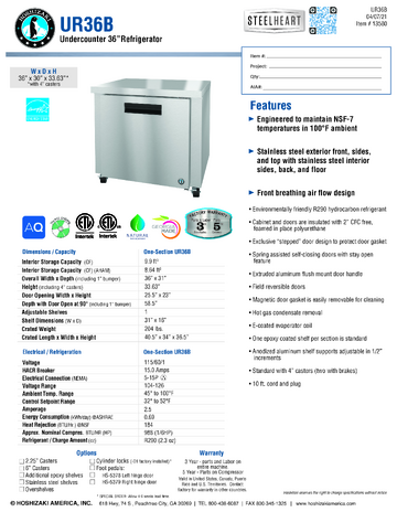 Spec Sheet