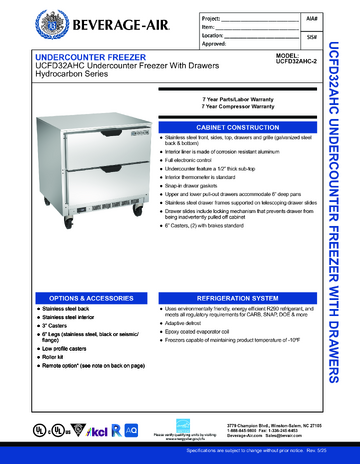 Spec Sheet