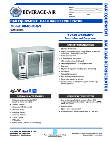 Spec Sheet